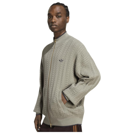 Adidas Ανδρική πλεκτή ζακέτα Firebird Cable Knit Track Top